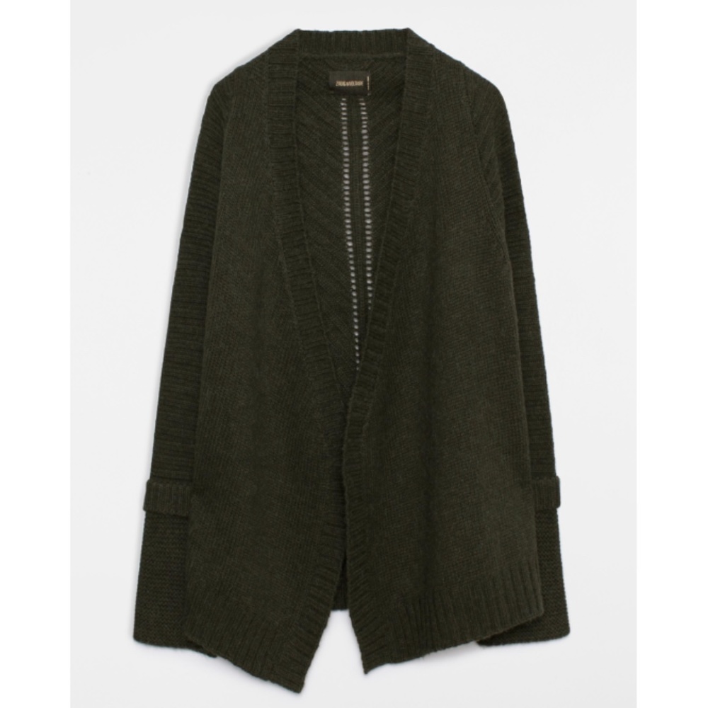 Zadig and Voltaire Green Wool Cardigan Size Small